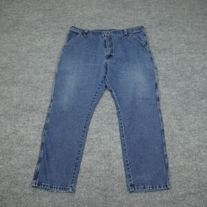 Wrangler Jeans Mens 40x30 Blue Carpenter Utility Relaxed Fit Stretch Workwear